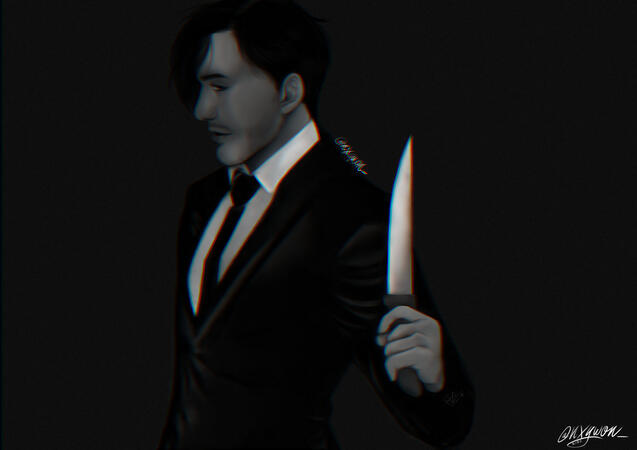 Darkiplier Fan Art - 10th Anniversary. Initial concept made with an AI.